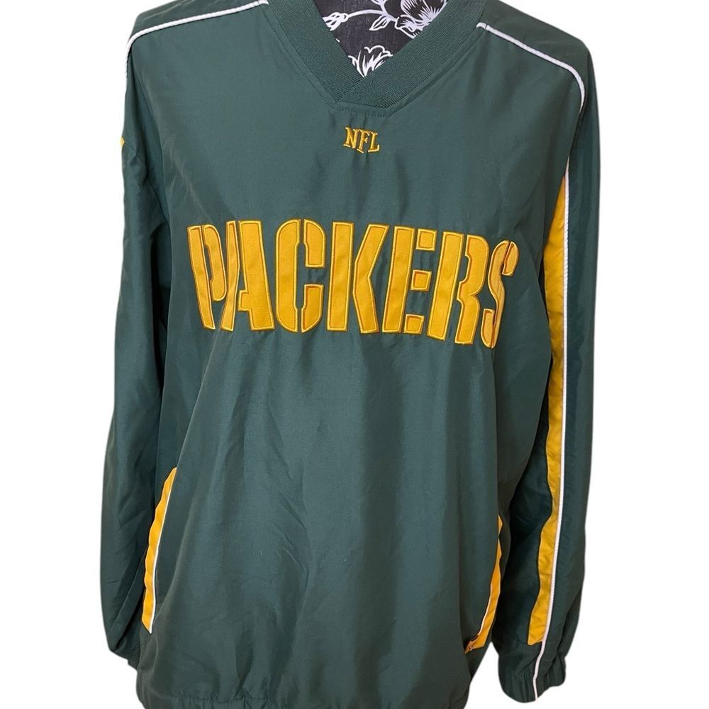 NFL Team Apparel Green Bay Packers Pullover Windbreaker Size Medium